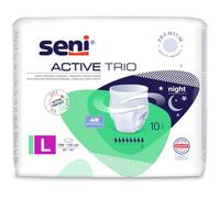 Seni | Active Trio | Slips absorbants incontinence urinaire très forte | Pants jetables unisexe respirants | Contrôle des odeurs, anti-fuites | Sans latex | Taille large 100-135 cm | Lot de 10