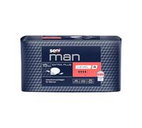 Seni - Man Extra Plus Level 4 - Protections pour homme incontinence légère à modérée - Haute absorption - Discret & anti-odeur - Sans latex - 15 pièces