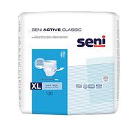 SENI - Slips Absorbants Seni Active Classic XL - Absorption Level 5,5 - Protection Fuite Urinaire - Incontinence - Couche Adulte - Anti Odeur - Ultra Doux - 3x30 Slips