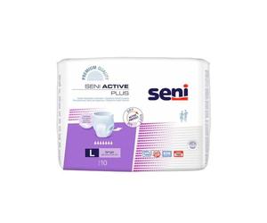 SENI - Slips Absorbants Seni Active Plus L - Absorption Level 7 - Protection Fuite Urinaire - Incontinence - Couche Adulte - Anti Odeur - Ultra Doux - 8x10 Slips