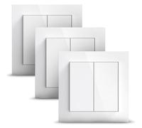 Senic GIRA + Friends of Hue Smart Switch | Compatible Philips Hue (Pas de Piles, Pas de Charge) | 3X Interrupteurs et variateurs d'intensités Homekit sans Fil | Fabriqué en Allemagne | Blanc éclat