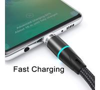 Senior-12th Génération Câble Magnétique,Chargement Rapide Et Transfert De Données Pour Micro-Usb Et Usb-C Smartphones (0.3 Meters/3 Pack Noir)[L1900]