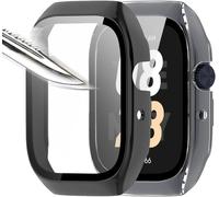 Senior-[2 Pièces] Noir Transparent Avec Film De Protection D'écran En Verre Trempé Pour Mibro Watch T2, Étui Pc De Dureté 9h, Pare-Chocs, Étui De Protection Complet Mince[L1131]