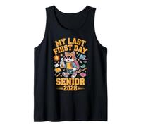 Senior 2026 My Last First Day Cool Cat Backback to School Kids Débardeur