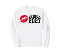 Senior 2027 Kiss My Class Goodbye Class of 2027 Grad 2 Faces Sweatshirt