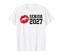 Senior 2027 Kiss My Class Goodbye Class of 2027 Grad 2 Faces T-Shirt