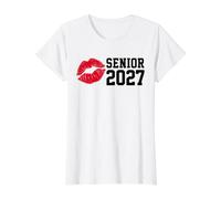 Senior 2027 Kiss My Class Goodbye Class of 2027 Grad 2 Faces T-Shirt Graphique avec Valeur
