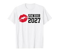 Senior 2027 Kiss My Class Goodbye Class of 2027 Grad 2 Faces T-Shirt Graphique avec Valeur