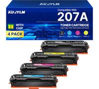 Senior-207A 207X Cartouche De Toner Compatible Pour 207A 207X Pour Color Laserjet Pro Mfp M283Fdw M283Fdn M282Nw M255Dw M255Nw W2210A W2210X W2211X W2212X W2213X Noir Cyan Jaune Magenta Lot De 4[L896]