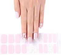 Senior-20pcs Gel Vernis À Ongles Autocollants, Brillante Bandes D'ongles Gel Autocollants Auto-Adhésifs, Stickers Ongles Gel Uv Qualité Salon Lampe Uv/Led Requ - Serment Des Fleurs De Cerisi[L560]