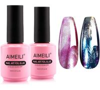 Senior-2pcs Nail Art Foil Glue Gel 15ml Nail Art Transfer Foil Glue For Foil Stickers[L646]