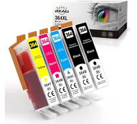 Senior-364Xl 364 Xl Ink Cartouches D'Encre Compatible Pour 364 364Xl Pour Photosmart 5520 5510 5512 5515 6520 6525 6510 Deskjet 3520 Officejet 4620 4622 (Noir Cyan Magenta Jaune, 5-Pack)[L423]