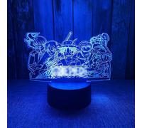 Senior-3d Lampe Enfant De Personnages D'animation, Veilleuse 3d Illusion Led, 16 Couleurs De Lumière Librement Commutables, Interrupteur Tactile, Veilleuse À Effets Visuels 3d, Cadeau Parfait[L1099]