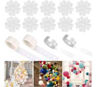 Senior-4 Rouleaux Bande De Ballons Arch Kit Et Points De Colle Ballon Avec 10 Fleur Clip, Bande De Guirlandes De Ballons, Point De Colle Décoratifs Ballon Pour Mariage Anniversaire Décoratio[L1122]