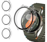 Senior-40mm Protective Case For Samsung Galaxy Watch 7, Pack Of 3 Pc Matte Tempered Film Case For Samsung Galaxy Watch 7 40mm Women Men Accessories Galaxy Watch 7 Protective Case Smartwatch 7[L1227]