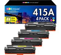Senior-415A 415X Avec Puce Cartouche De Toner Compatible Pour 415A Pour Laserjet Pro Mfp M479Fdw M479Dw M479Fnw M479Fdn M454Dw M454Dn M479 M454 W2030X W2031X(Noir Jaune Cyan Magenta, 4-Pack )[L1137]
