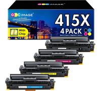 Senior-415X Avec Puce Cartouche De Toner Compatible Pour 415X 415A Pour Laserjet Pro Mfp M479Fdw M479Dw M479Fnw M479Fdn M454Dw M454Dn M479 M454 W2030X W2031X(Noir Jaune Cyan Magenta, 4-Pack )[L665]