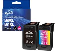 Senior-560 561 Lot De Cartouches Xl De Rechange Pour Canon Pg-560 Cl-561 560Xl 561Xl Pour Imprimante Pixma Ts5350 Ts7450 Ts5350A Ts7450A Ts5350A Ts5350I Ts7450I (Noir, Couleur)[L1279]