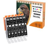 Senior-6 X 581Xl Cartouches D'Imprimante Noires Compatibles Avec Canon Cli-581 Noir Pour Pixma Tr8550 Tr8500 Ts6350A Ts705A Ts6350 Ts8350 Ts8250 Ts6150 Ts9550[L701]