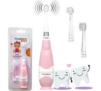 Senior-À Dents Électrique Sonique Pour Enfants - Avec 2 S De Rechange Et 2 Modes - Minuterie - Poils Doux - Led - Blanc Et Rose - De 0 À 3 Ans[L635]