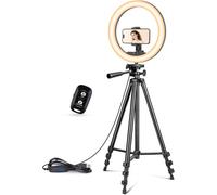 Senior-Anneau Lumineux À Selfie Avec Trépied Extensible De 127 Cm Et Support De Téléphone Flexible Pour Diffusion En Direct/Vidéo Youtube De Tutoriel De Maquillage Dia. De 25,4 Cm[L227]