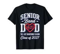 Senior Band Dad Class of 2027 The Last Marching Season Retro T-Shirt