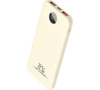 Senior-Batterie Externe Fine, 10 000 Mah 22,5 W, Charge Rapide, Usb C, 3 Sorties, Chargeur Portable Léger Compatible Avec Iphone 16, 15, 14, Ipad, Et Plus Encore (Jaune)[L1136]