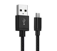 Senior-Câble Micro Usb Usb A Data Et Charge 2a Pour Casque Logitech G533 G633 G933 G935 H800 2.0-1m Nylon Noir Headset[L1410]