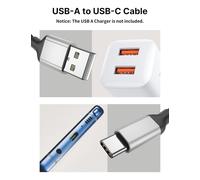Senior-Câble Usb Vers Usb C Court 30 Cm, Lot De 4 Câbles Usb De Type C, Câble De Charge Rapide Et Câble De Données Pour Samsung Galaxy Xiaomi Huawei Mate 50 40 30 Pro Oneplus Android Auto No[L1133]
