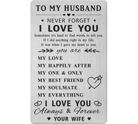 Senior-Cadeau Pour Mari De La Part D'une Femme, Cadeau D'anniversaire Pour Homme, Carte Portefeuille Romantique Gravée Pour Un Anniversaire, Un Mariage Ou Un Anniversaire De Mariage[L1612]