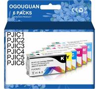 Senior-Caidi Pp-100 Pp-50 Cartouches Dencre Compatibles Pjic1-Pjic6 Pour Pp-100N Pp-50 Pp-50Bd Pp-100N11 Pp-50Ii Pp-100Ii Pp100Iii Pack De 6 Couleurs (Lc/Lm/C/Y/M/Bk)[L1193]