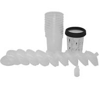 Senior-Car Paint Mixing Cups, Filtering Lids And Adapters, Includes 5 Plugs And Stirrer Tool With Retainer Ring, Automotive Accessories For Top Coat, Auto Painting, 5.91x3.54x3.54 Inches[L169]