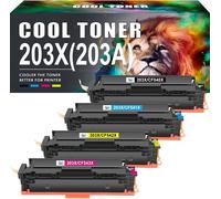 Senior-Cartouche De Toner Compatible Pour 203X 203A 540X 540A Color Laserjet Pro Mfp M281Fdw M281Fdn M280Nw M281Cdw Laserjet Pro M254Dw M254Nw M254Dn (Noir,Cyan,Jaune,Magenta,Pack De 4)[L844]