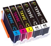 Senior-Cartouches 364 Xl Compatibles 364Xl Pour Photosmart 5510, 5520, 6510, B010A, B010B, B111A, B109A, C309A Desk, B209Jet 3070A 2 Noir, 1 Cyan, 1 Magenta, 1 Jaune[L415]