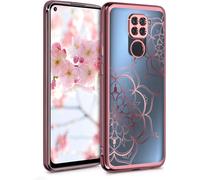 Senior-Case Compatible With Xiaomi Note 9 - Silicone Phone Protective Case Cover Rose Gold-Rose Gold-Transparent[L1237]