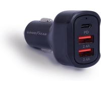 Senior-Chargeur 2 Usb Et 1 Usb-C, 3 Ports Pour Pr Allume-Cigare, Voiture, Charge Rapide, Usb Multiple Pour Iphone 16/15/14/13/12/11 X, Samsung Galaxy S24/S23/S22/A54, Xiaomi,Huawei[L580]