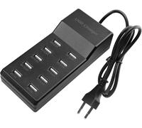 Senior-Chargeur Usb 10 Ports Station De Charge Usb Multi-Ports 50 W, Port Unique 5 V/2,4 A, 10 Ports Hub Station De Charge Rapide, Avec Technologie De Détection Automatique De Charge Rapide,[L2339]