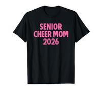 Senior Cheer Mom 2026 Pink Cheerleading T-Shirt