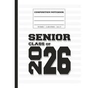 Senior Class of 2026- 8.5x11 Blank MUSIC Sheet 5 Line 14 Staves ruled Notebook: 110 Pages for Students, Class, Work, Office