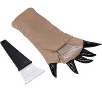 Senior-Claw Design Ice Scraper Mitten, Snow And Ice Remover For Windshield, Bear Claw Glove With Cotton, Snow Remover Equipment 35x19cm For Home Car Window, Winter Car Accessories, Brown Color[L2133]