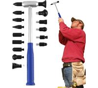 Senior-Ding Remover Hammer, Tap Down Tools With 15 Heads, Vehicle Damage Fix Set, Automotive Accessories For Motorcycles And Trucks, Product Size Length About 11.81 Inches[L2539]