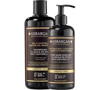 Senior-- Duo Anti-Chute Shampoing Et Soin Sans Rinçage À L'huile De Ricin Pour Cheveux Secs, Cassants Et Dévitalisés - Fortifie Et Stimule - Sans Sulfate, Paraben Et Silicone - 500ml + 350ml[L564]