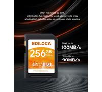 Senior-Ef2 Carte Sd 256Go, Lot De 2 Cartes,Carte Mémoire Sd Uhs-I, Lecture 100 Mo/S, Écriture 90 Mo/S, C10, U3, V30, Vidéo Full Hd Et 4K, Carte Sd Pour Photographes Professionnels[L615]
