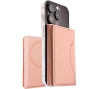 Senior-Etres Smart Wallet Classic Saffiano - Portefeuille Magsafe Rfid Homme Femme Slim Élégant Avec Poche Pour Argent - Compatible Iphone, Rose[L794]