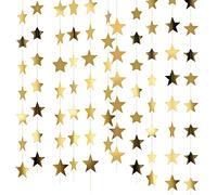 Senior-Guirlande En Papier Réfléchissant Avec Étoiles De 15.2 M,Bannière À Suspendre,Décoration Scintillante À Petites Étoiles,Guirlande D'étoiles À Paillettes, Mariage, Bannière (Doré)[L262]