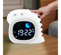 Senior-Horloge D'apprentis Du Sommeil Pour Tout-Petits, Veilleuse Inspirée Des Dinosaures Pour Enfants, Lecteur Sonore Multifonctionnel, Réveil Portable Et Rechargeable, Spécialement Pour, Blanc[L704]