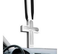 Senior-Jesus Car Rear View Charm, Auto Ornament Car Interior Aromatherapy, Creative Swinging Ornaments, Truck Aromatherapy Pendant 5,2 X 1,1 X 7,5 Cm For Car, Indoor, Metal Color[L2677]