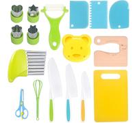 Senior-Kit Couteau De Cuisine Pour Enfants, 17 Pièces Couteaux Montessori Pour Enfants Résistants À La Coupure, Set Cadeau Pour Enfants Pour Couper Les Fruits Et Les Légumes[L738]