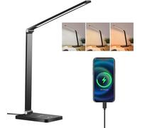 Senior-Lampe De Bureau Led Avec Port De Charge Usb, Contrôle Tactile Dimmable, 3 Modes D'Éclairage, Veilleuse, Fonction De Mémoire, Batterie Rechargeable De 2500 Mah, Col De Cygne Fle[L886]