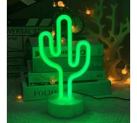 Senior-Lampe Led Néon, Cactus Enseigne Lumineuse Au Néon Veilleuse Nuit Signes Usb/Néon À Piles Décoration Murale Pour Chambre D'enfant, Salon, Bar, Fête, Noël, Mariage[L1018]